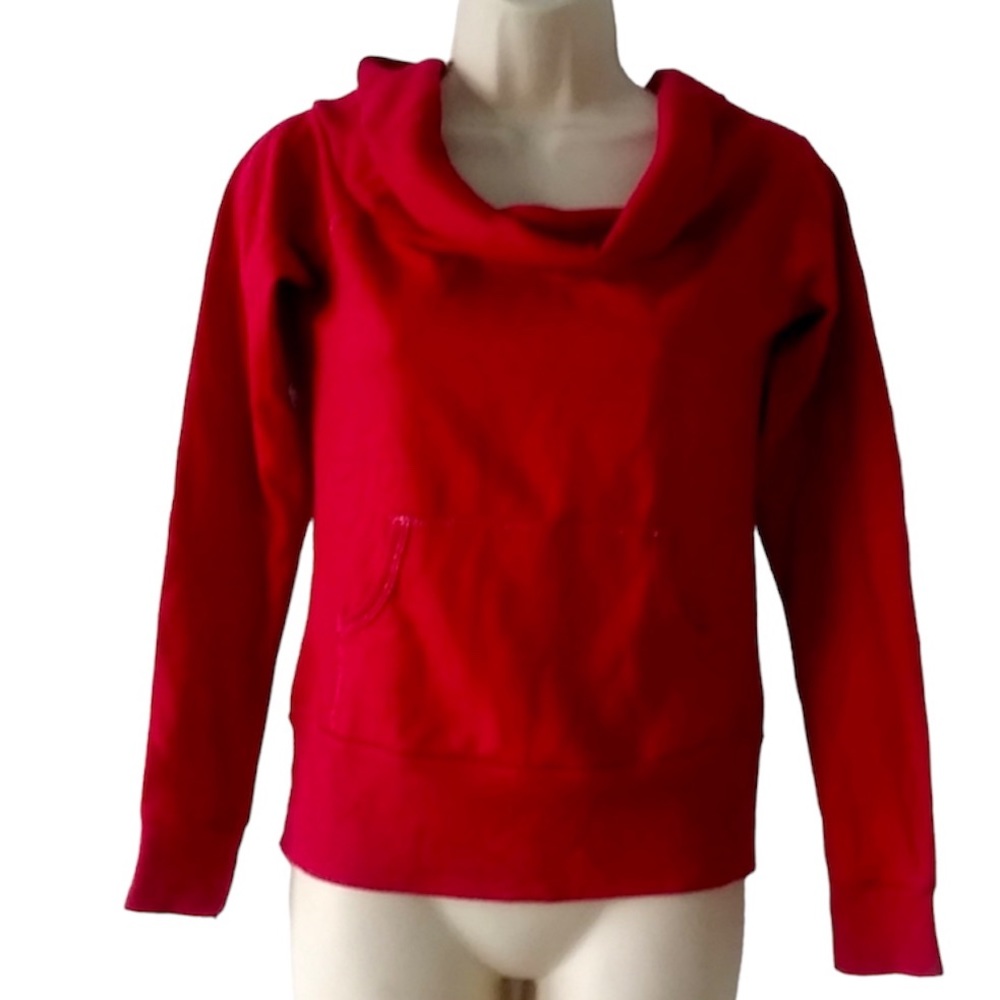 Energie Cowl Neck Red Sweater Size Medium